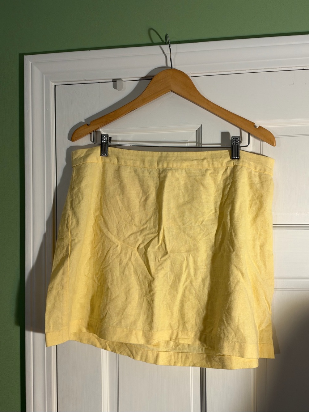 Old Navy Yellow A-Line Linen-Blend Skirt